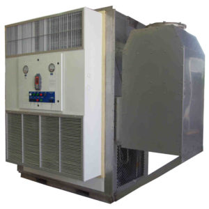 Large capacity, single package, wall mounted, combination AC and Pressurization systems